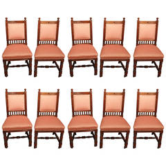 Very Fine and Rare Set of Ten Gillow Lancaster Dining or Side Chairs