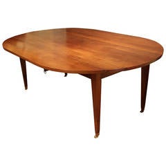 Mid-19th Century French Cherrywood Drop-Leaf Dining Table, circa 1850