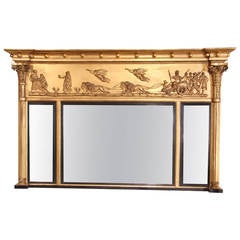 Fine Quality Regency Period Triple Plate Gilt Overmantel Mirror, circa 1820