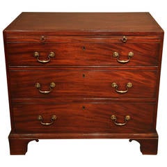 George III Mahogany Caddy-Top Chest of Drawers