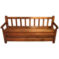 Antique Mid-19th Century French Monks Bench