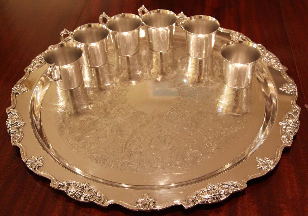 silver plated punch bowl set for sale