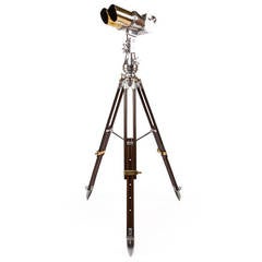 Stunning 20th Century WWII German Shneider Flak Binoculars on Telescopic Stand