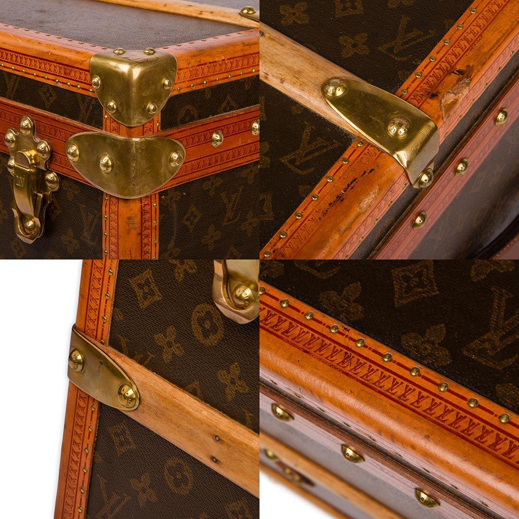 Antique Early 20th Century Louis Vuitton Monogram Haute Courier or Steamer Trunk 5