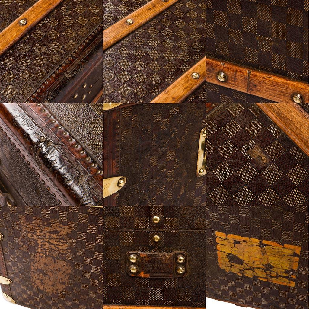 Antique 19th Century Louis Vuitton Damier Pattern Haute Courier or Steamer Trunk 1