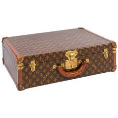 Mid-20th Century Louis Vuitton Monogram Canvas Alzer 60 Suitcase, circa 1960