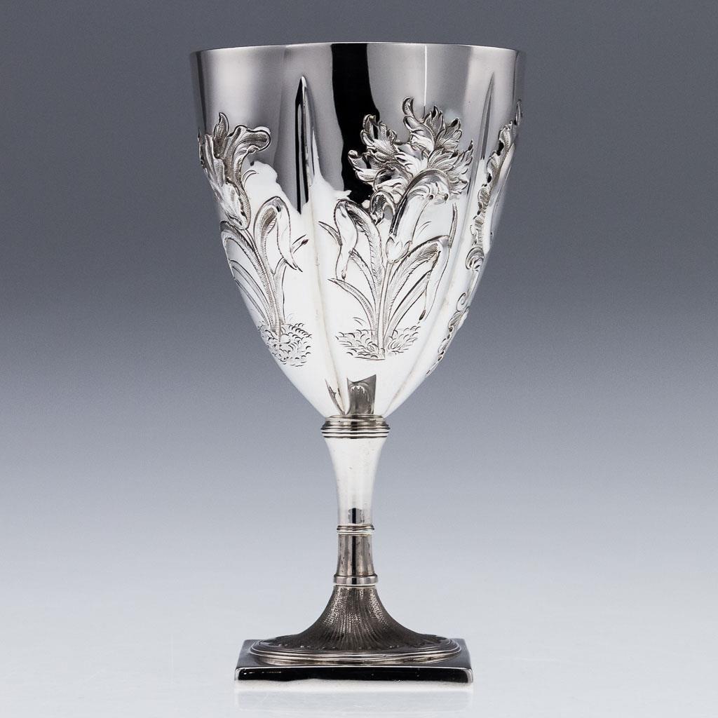 Early 20th Century Antique 20th Century Rare Georgian and American Solid Silver Set of 12 Goblets