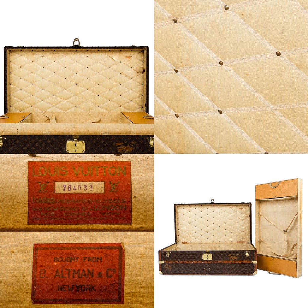 Mid-20th Century Antique 20th Century Louis Vuitton Monogram Canvas Cabin Trunk, circa 1930