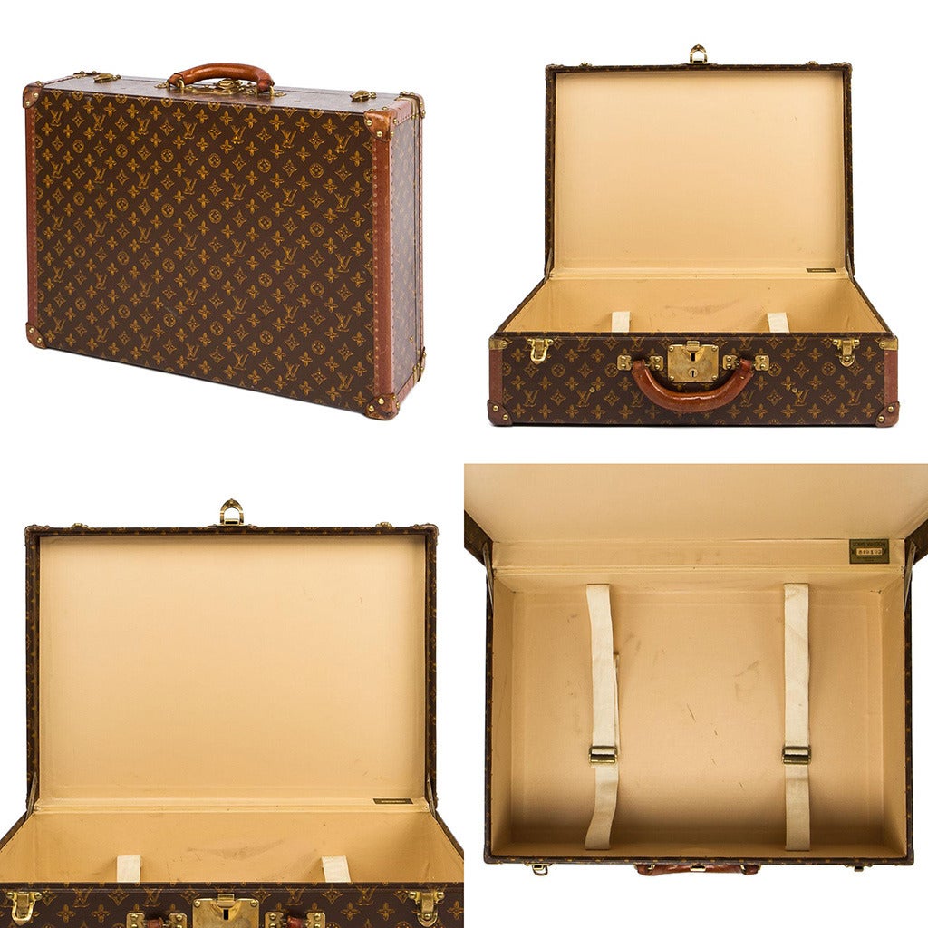 LOUIS VUITTON Vintage Alzer 60 Monogram Canvas Suitcase — Garment