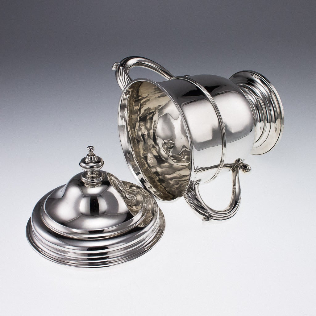 Sterling Silver Antique 19th Century Victorian Solid Silver Large Cup and Cover, London, 1896