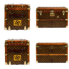 Antique 20th Century Rare Louis Vuitton Monogram Canvas Trunk, circa 1930