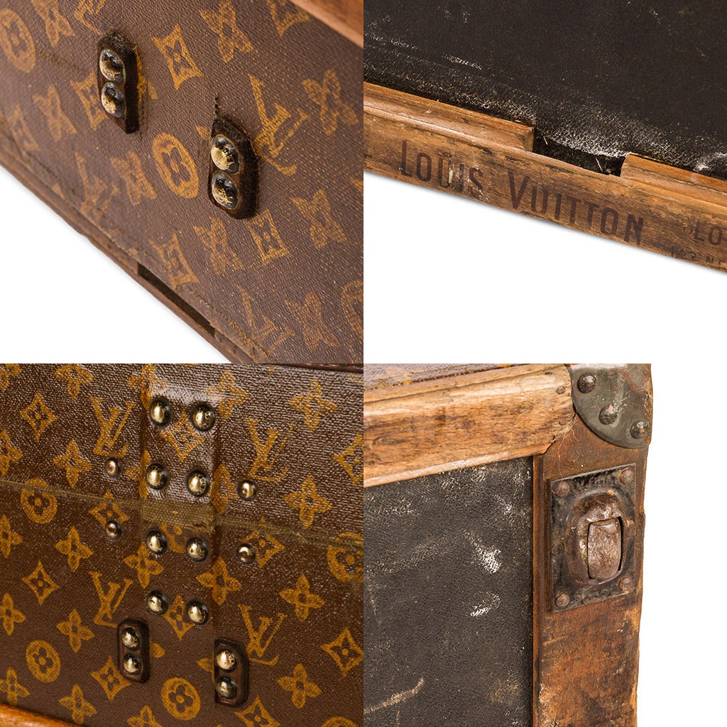 Antique 20th Century Louis Vuitton Monogram Cube Steamer Trunk, circa 1910 1