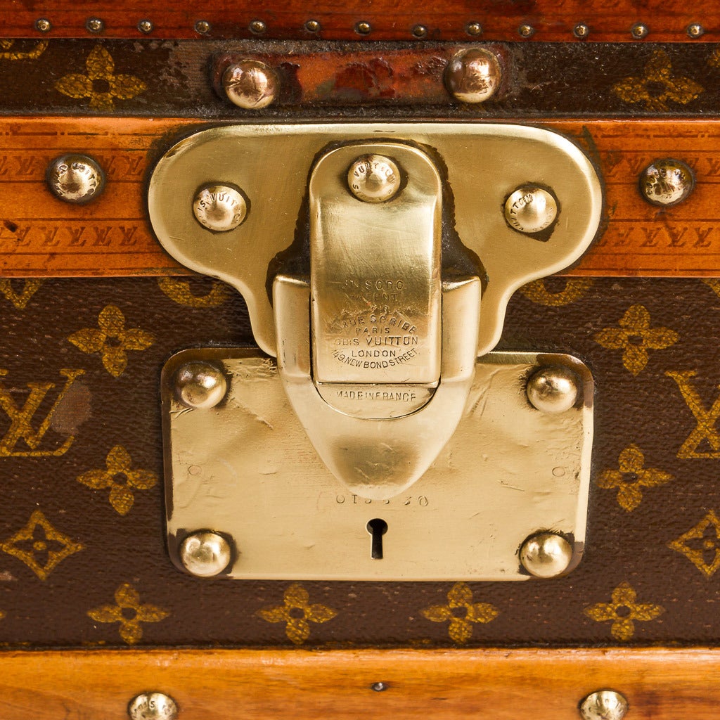 Antique 20th Century Louis Vuitton Monogram Large Shoe Steamer Trunk, circa 1930 1