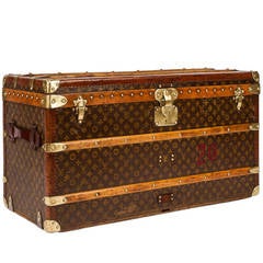 Used 20th Century Louis Vuitton Monogram Large Shoe Steamer Trunk, circa 1930