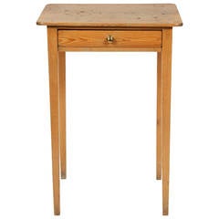 Antique English Side Table 19th Century, Pine