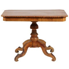 Italian Marquetry Pedestal Table