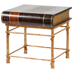 Maitland Smith Leather Book Style Side Table