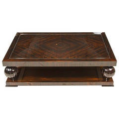 Art Deco Style Coffee Table in Macassar Ebony