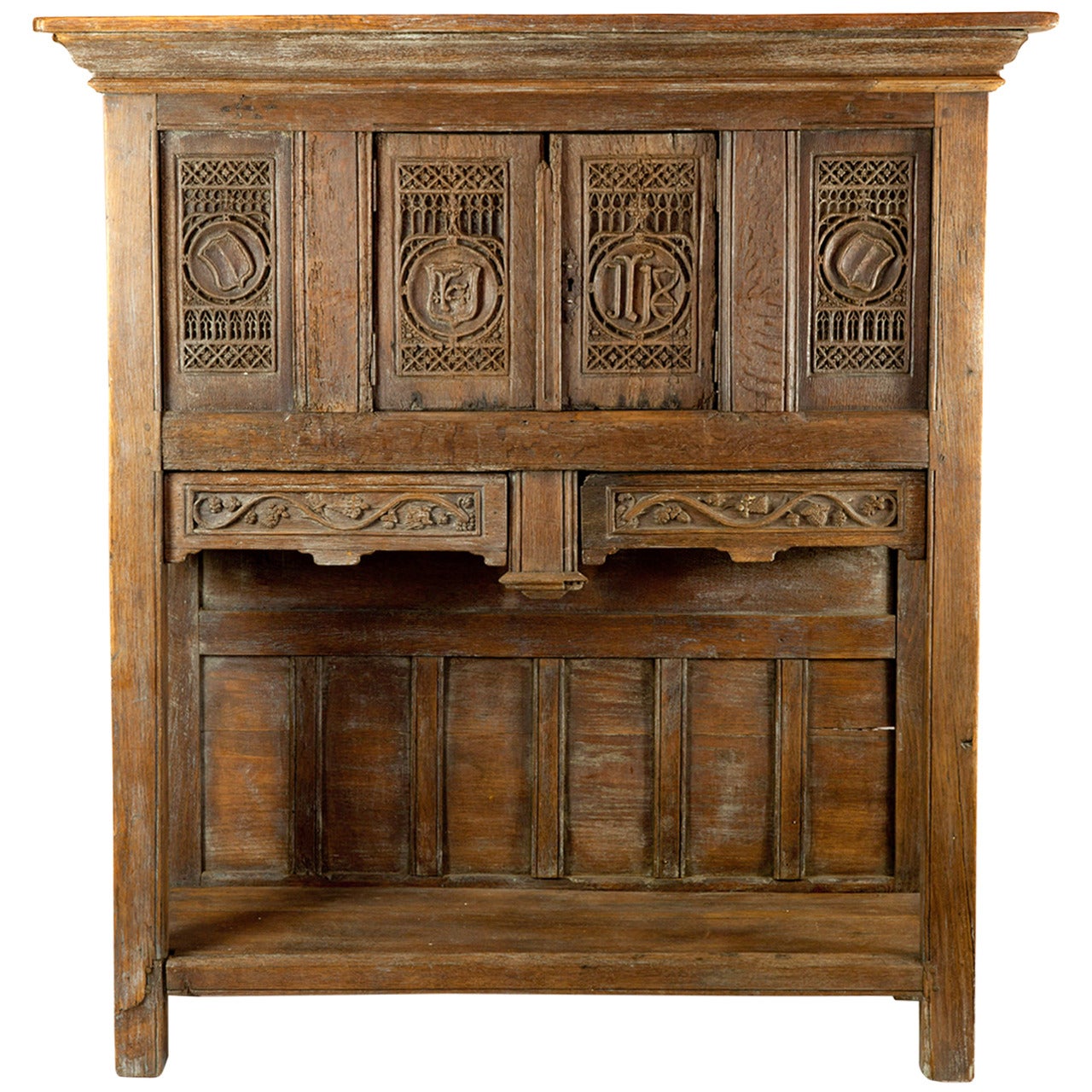 16th Century Linen Fold Cabinet
