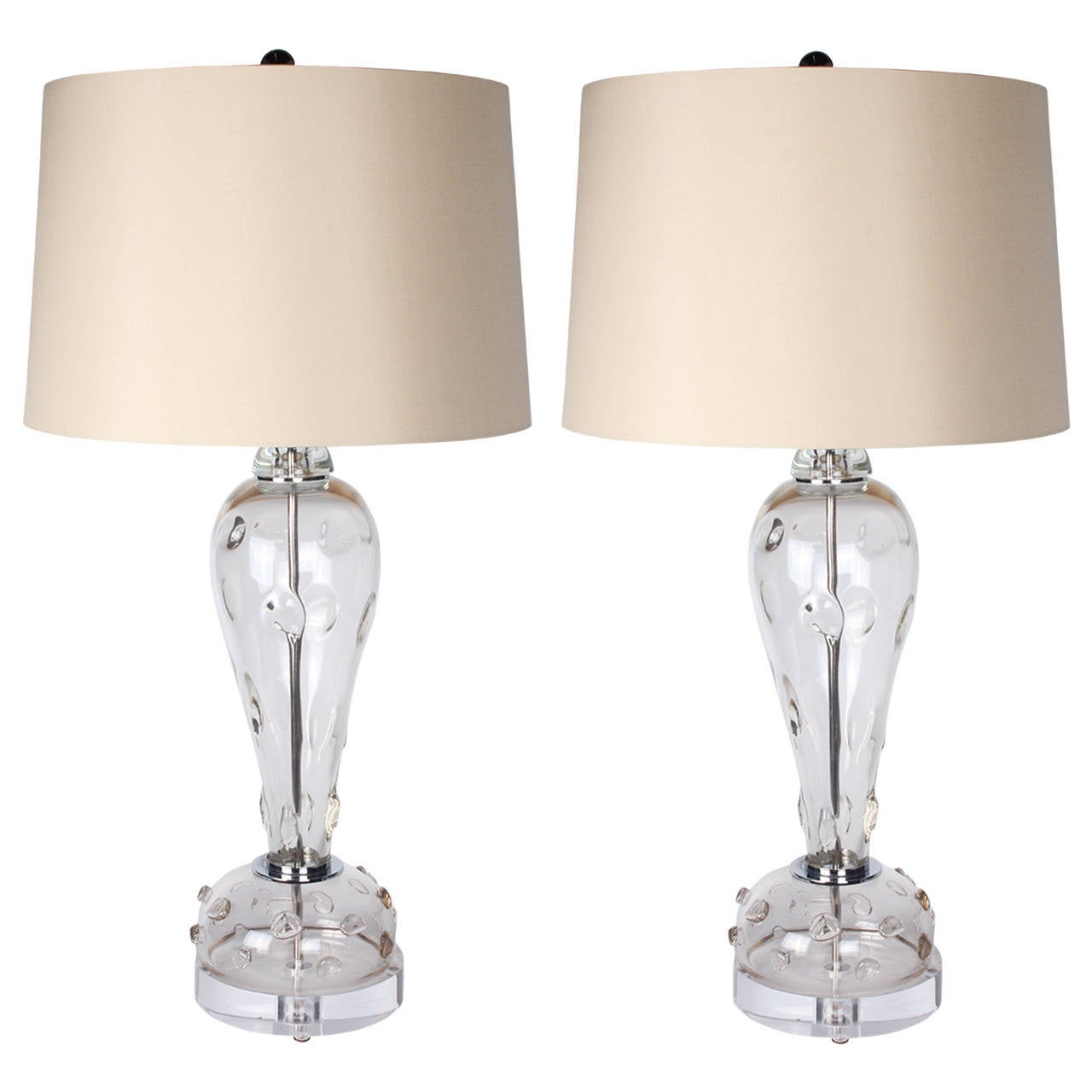 Pair of Venetian Glass Lamps