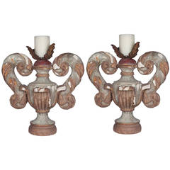 Pair of Painted Candlesticks 6