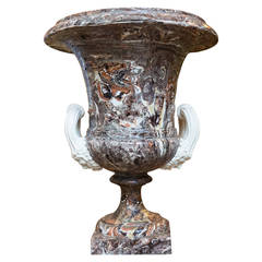 Antique Late 19th Century Agateware Urn