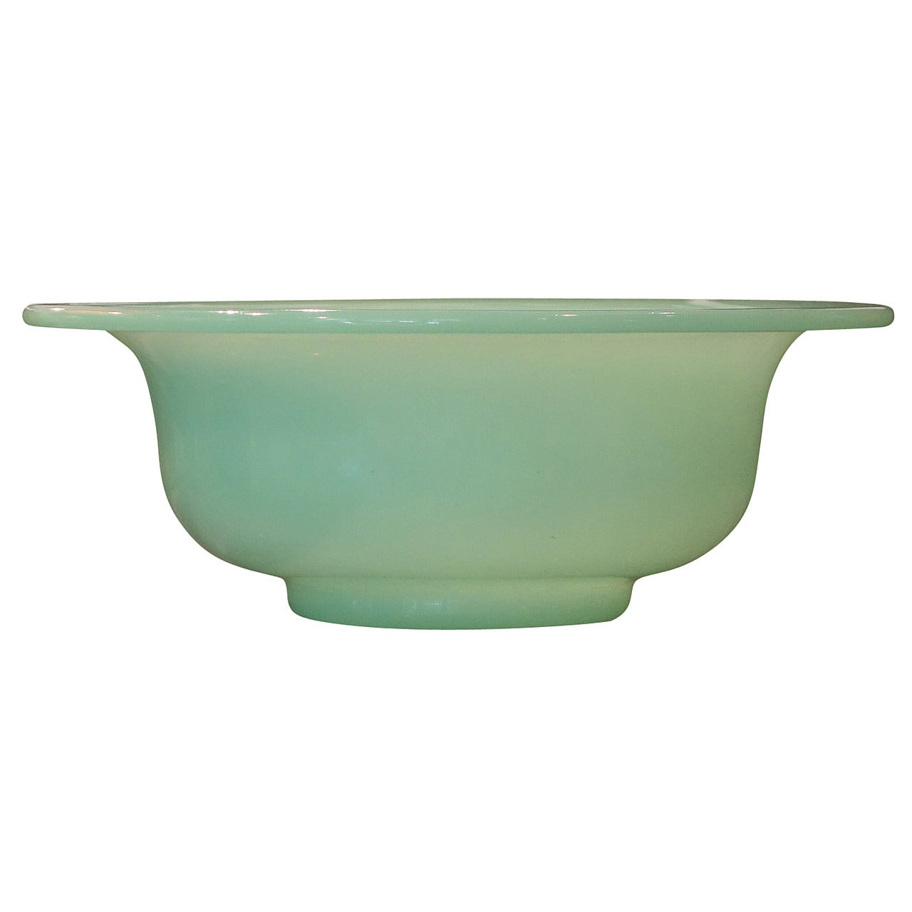 French 19th Century Green Opaline Bowl For Sale