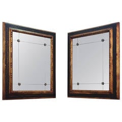Antique Pair of Diminutive 19th Century Italian Mirrors