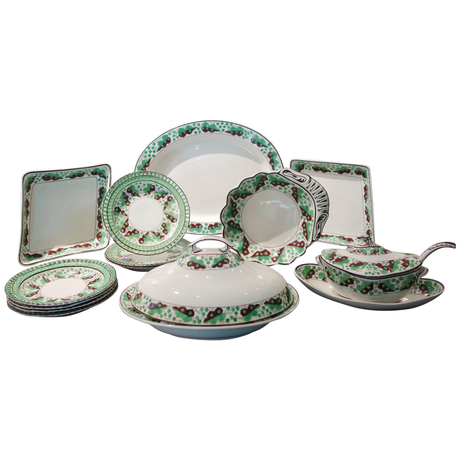 19th Century Spode Creamware Partial Dinner Service For Sale