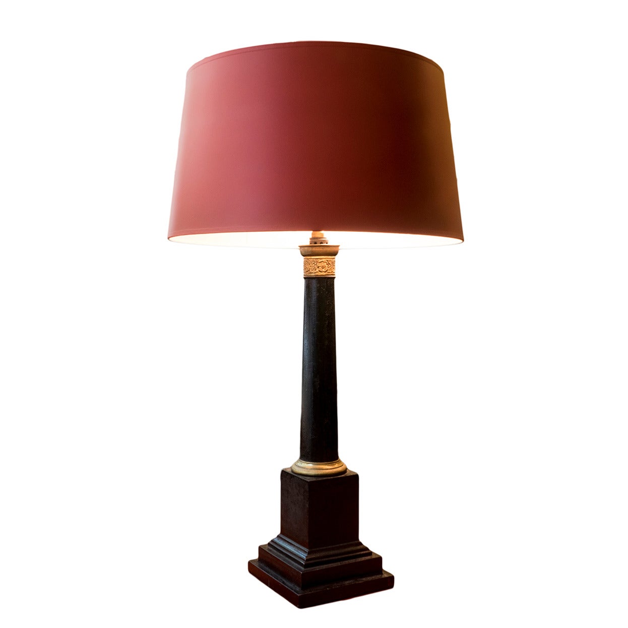 19th Century Restauration Toleware Lamp