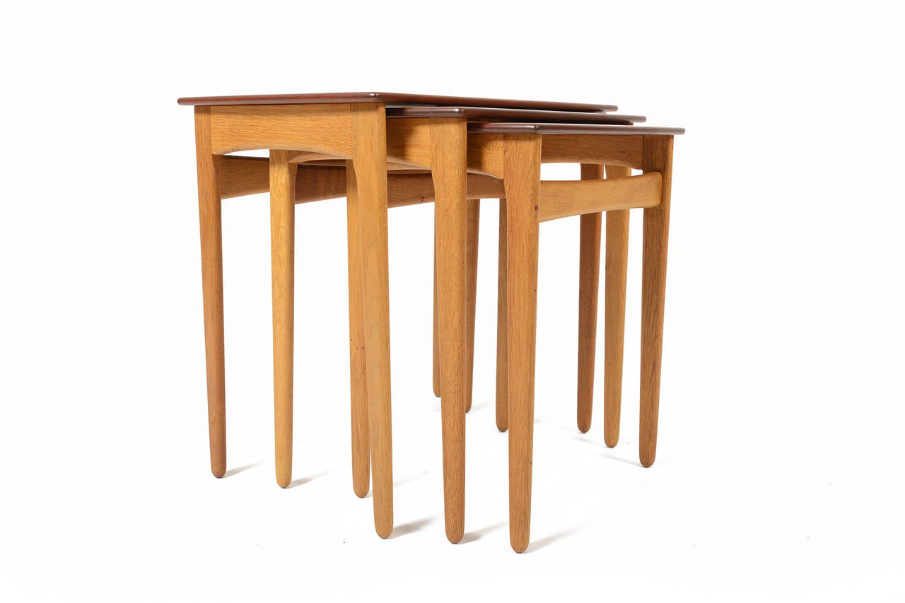 Svend Madsen Nisttische aus Teak und Eiche