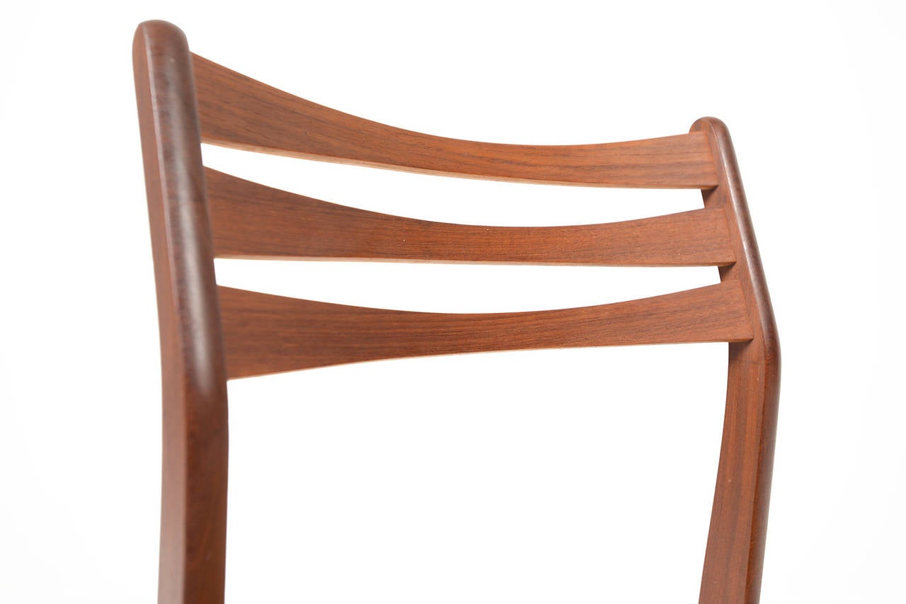 Set of Six Danish Modern Findahls Ladderback Dining Chairs in Teak 5