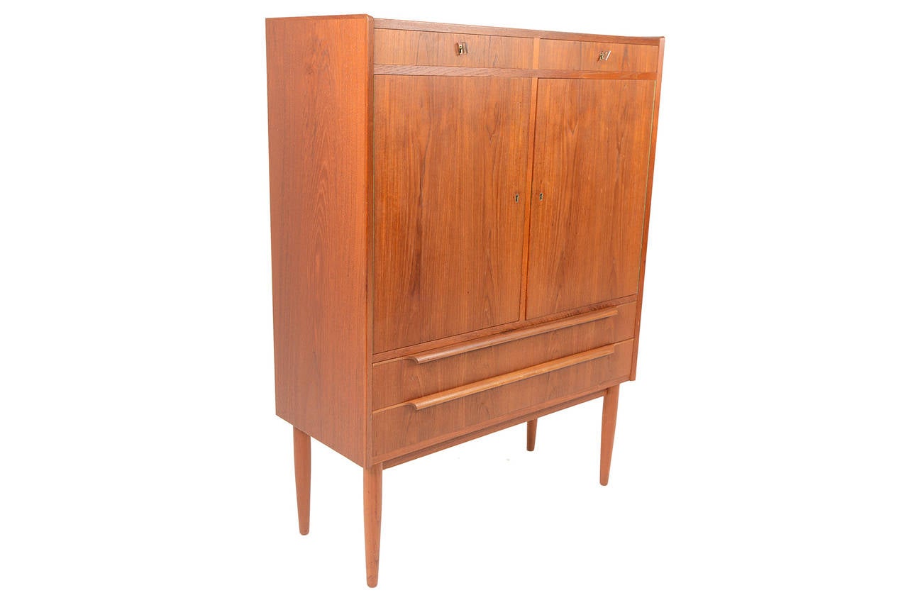 Danish Modern Tall Teak Bureau