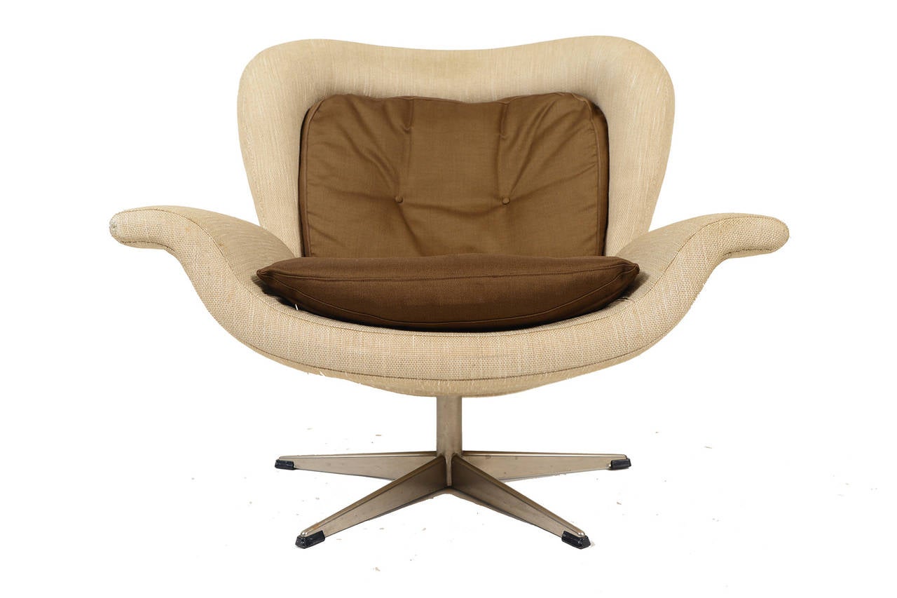 Scandinavian Modern John Mortensen Prototype Swivel Lounge Chair