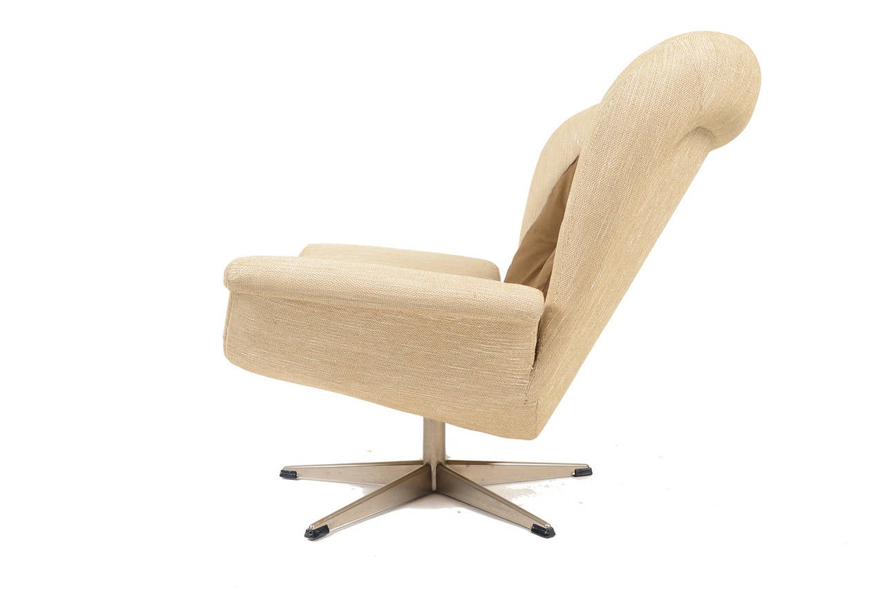 Danish John Mortensen Prototype Swivel Lounge Chair
