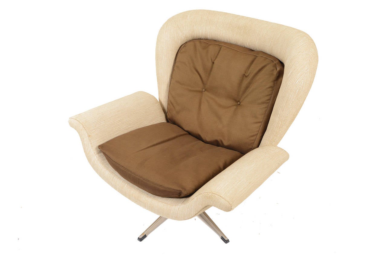 Steel John Mortensen Prototype Swivel Lounge Chair
