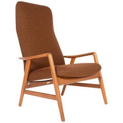 Alf Svensson for Fritz Hansen Highback Reclining Lounge Chair