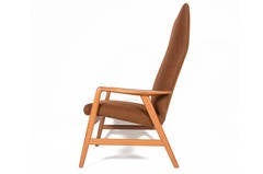 Alf Svensson for Fritz Hansen Highback Reclining Lounge Chair