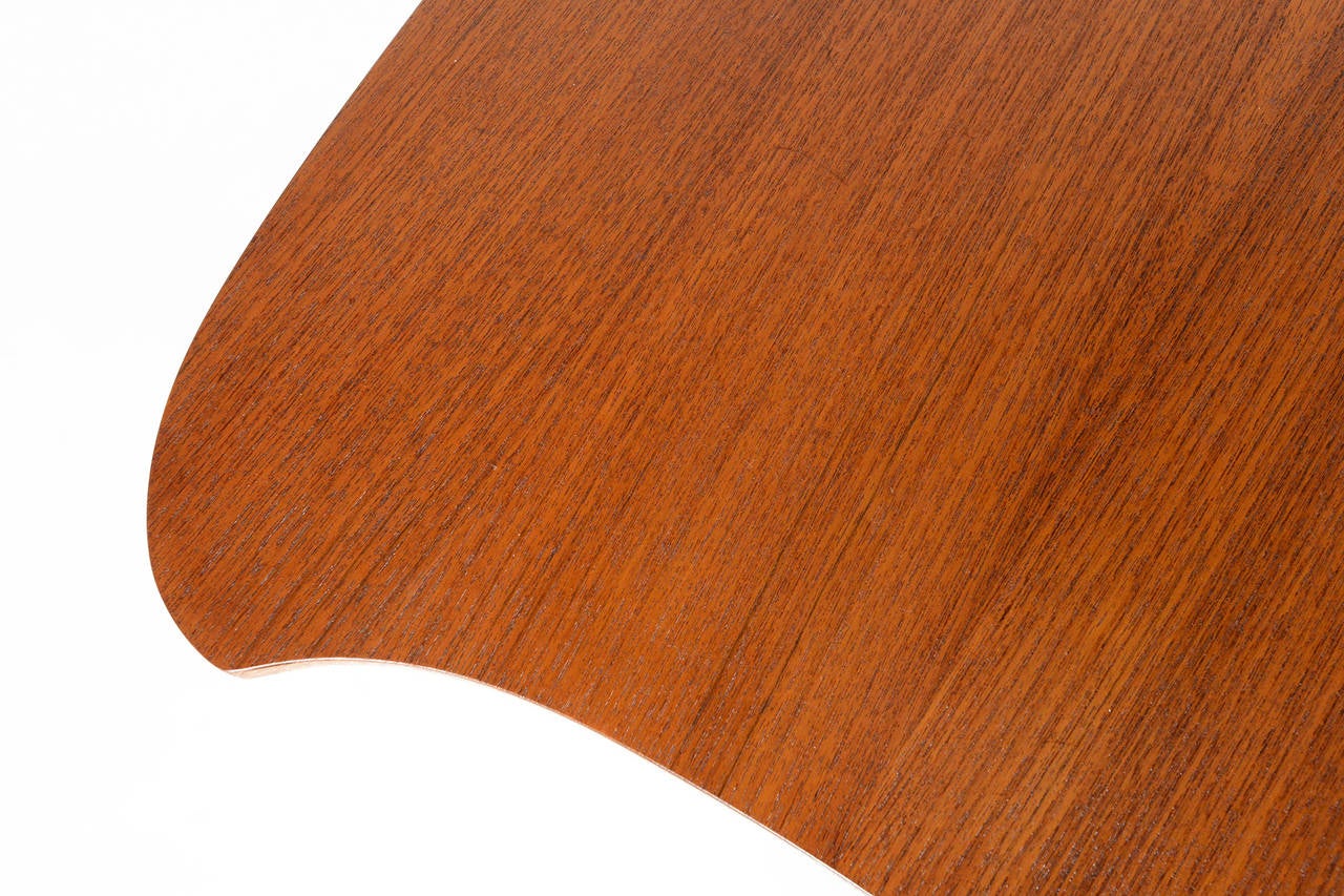 Danish Modern Atomic Teak Biomorphic Desk In Good Condition In Berkeley, CA
