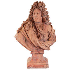 Late 19th Century Louis XIV Style Terracotta Bust