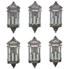Antique 1920's Neoclassical  Wall Fixtures