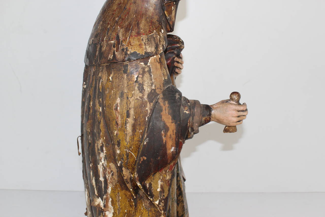 Polychromed Late 18th Century Virgin Mary