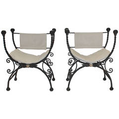 Pair of Savonarola Chairs