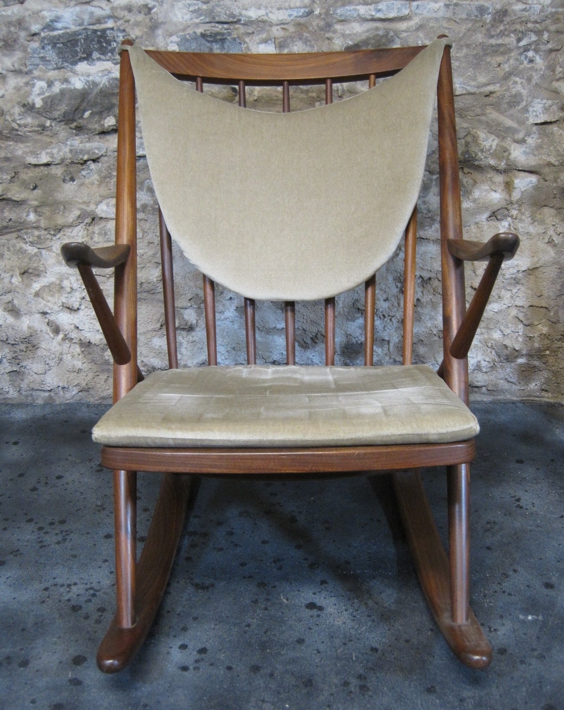 Frank Reenskaug Danish Teak Rocking Chair for Bramin, Scandinavian Modern In Good Condition In Hamilton, Ontario