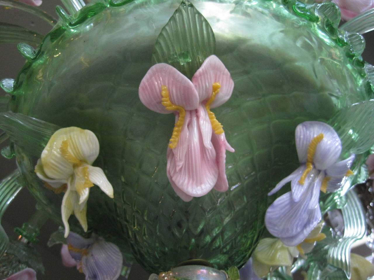 Italian Venetian Murano Glass Chandelier For Sale
