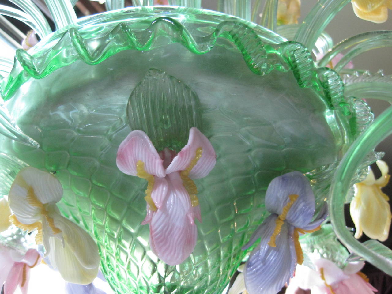 Venetian Murano Glass Chandelier For Sale 4