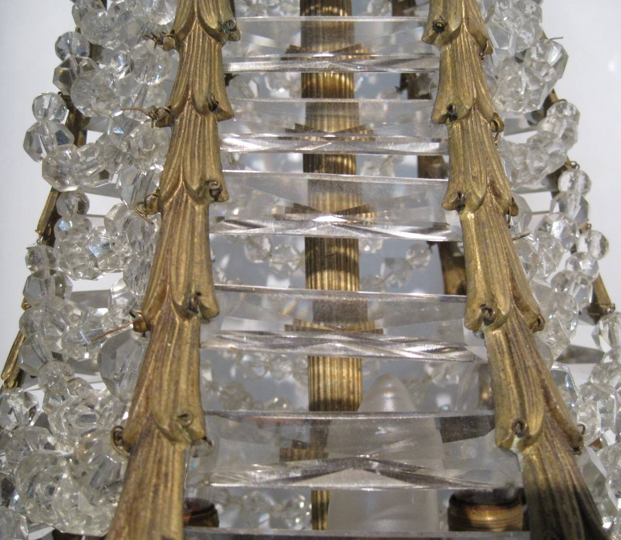 French Bronze and Crystal Chandelier 2