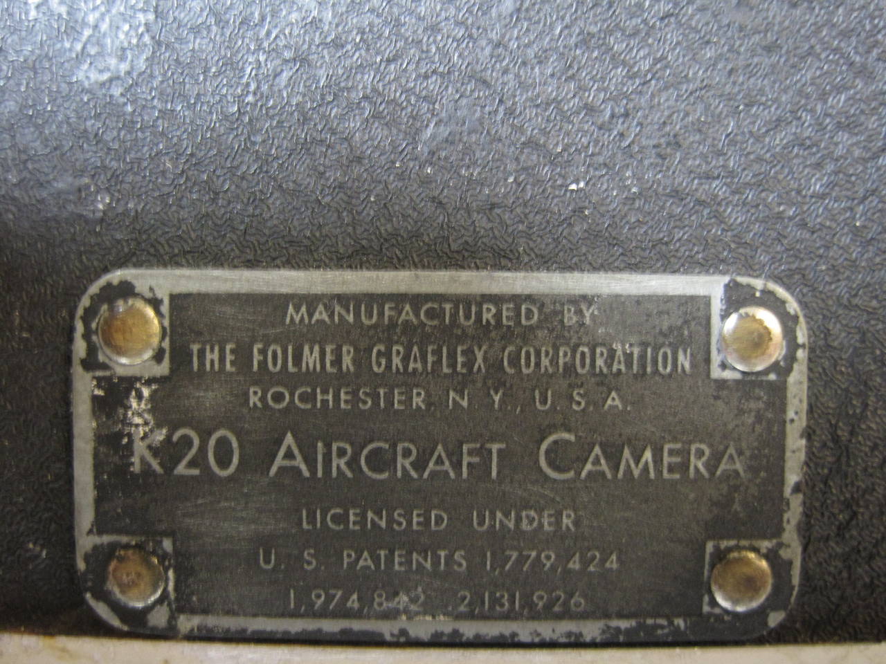 Mid-20th Century Military Aviation Aerial Photography Camera Used During the Second World War