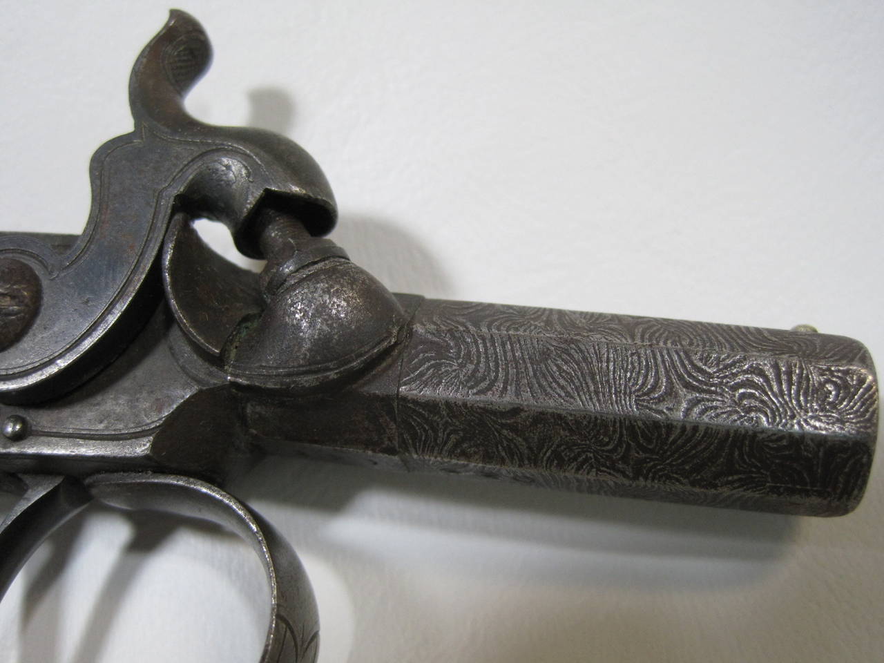 Unusual & rare Percussion Pocket Pistol by M & I Pattison, Circa 1840.

Free shipping within the United States and Canada.