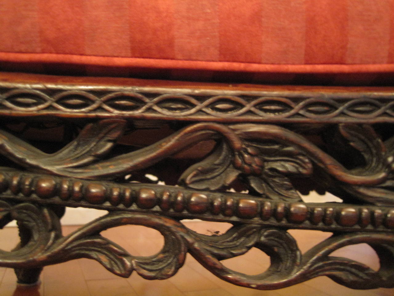 18th Century Anglo Indian Settee, Late 18th or Early 19th Century Carved Rosewood For Sale